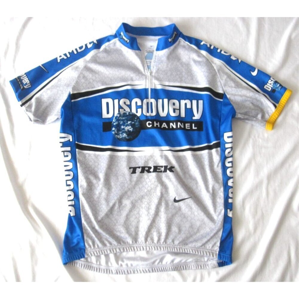 Vtg Men Nike Cycling Jersey Discovery Channel Sportswear Sz XL (MT920) Italy